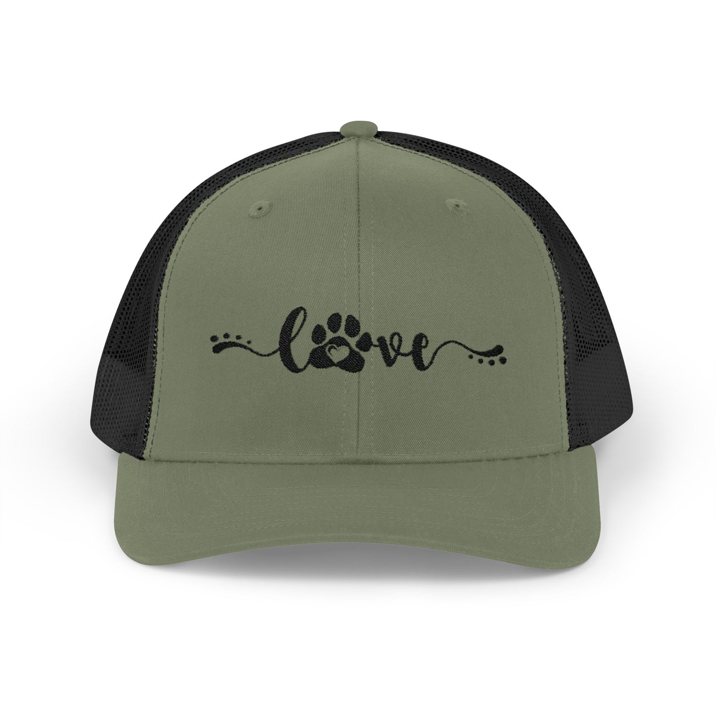 Love Paw Print Snapback Trucker Cap - Pet Lovers Adjustable Hat